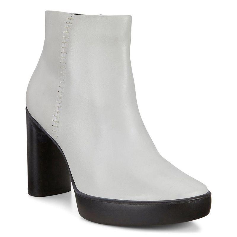 Women Boots Ecco Shape Sculpted Motion 75 - Heeled Booties White - India FBGCES230